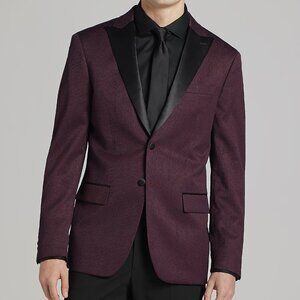 NEW Egara Slim Fit Dinner Tuxedo Jacket Dark Wine 38S